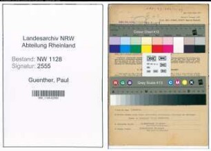 Entnazifizierung Paul Guenther , geb. 16.04.1899 (Polizist)