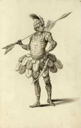 Kostüm für einen Mann aus dem Gefolge der Afrikaner (aus dem Vestiarium der Oper "Attilio Regolo", aufgeführt am 12. Januar 1750 in Dresden)