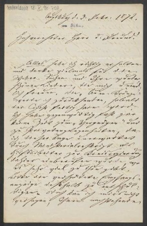Brief an Friedrich Wilhelm Jähns : 03.02.1872