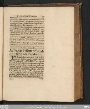 Tit. V. (IX. 9.) Ad legem Iuliam de adulteriis coercendis.