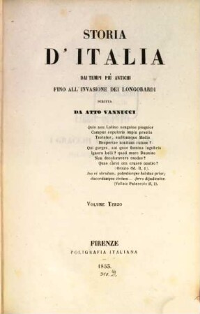 Storia d'Italia dai tempi più antichi fino all'invasione dei Longobardi. 3