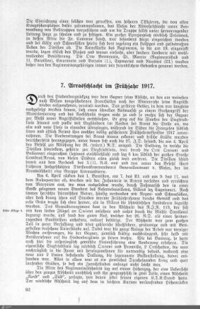 7. Arrasschlacht im Frühjahr 1917.