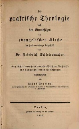 Friedrich Schleiermacher's literarischer Nachlaß. 8