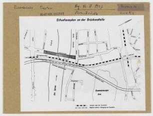 Situationsplan Elsenbrücke. Berlin, Treptow, Elsenbrücke