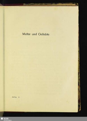 Mutter und Geliebte