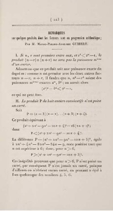 Remarques sur quelques produits dont les facteurs sont en progression arithmétique.