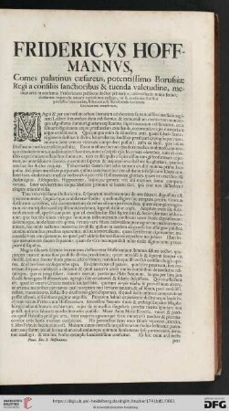 Fridericvs Hoffmannvs