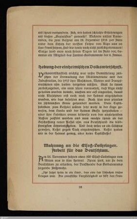 Hebung der einheimischen Volkswirtschaft