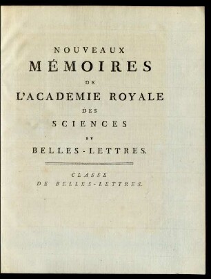 Classe De Belles-Lettres