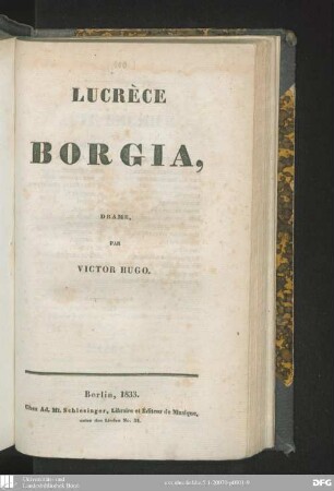 Lucrèce Borgia : drame