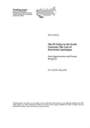 EU policy in the South Caucasus : a view from Azerbaijan
