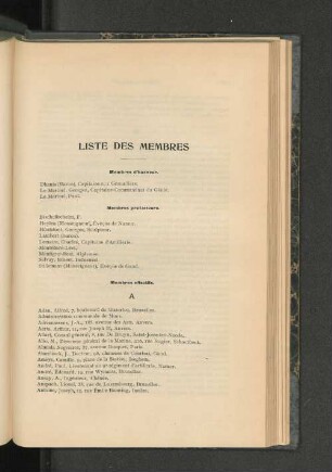 Liste Des Membres.