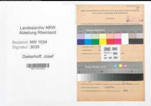 Entnazifizierung Josef Diekerhoff , geb. 07.07.1900 (Major)