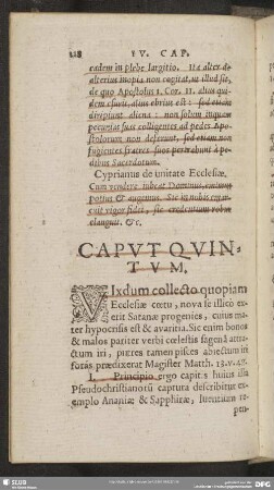 Caput Quintum