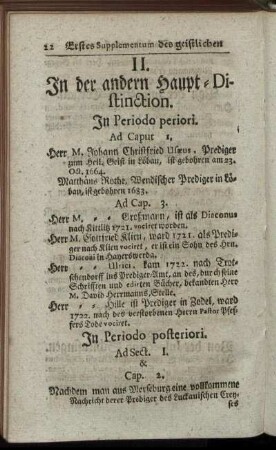 II. In der andern Haupt-Distinction.