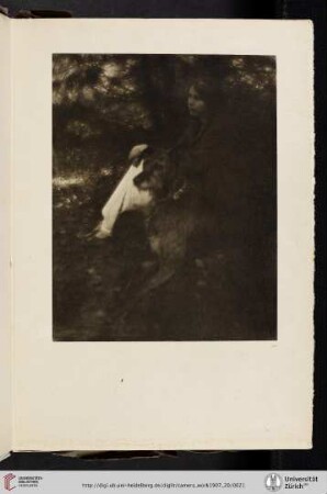 [George Henry Seeley, V. Girl with Dog, photogravure from original negative]