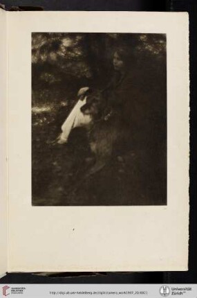 [George Henry Seeley, V. Girl with Dog, photogravure from original negative]