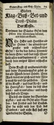Sieben Klag- Buß- Bet- und Trost-Psalm.