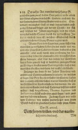 Der IX. articul.