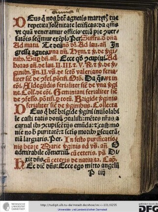 In festo purificationis beate Marie virginis ad vesperas