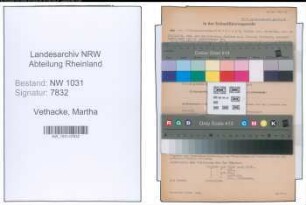Entnazifizierung Martha Vethacke , geb. 24.07.1894 ()
