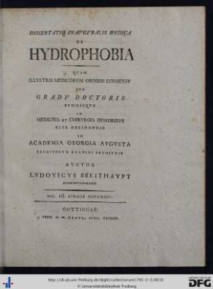 De Hydrophobia.
