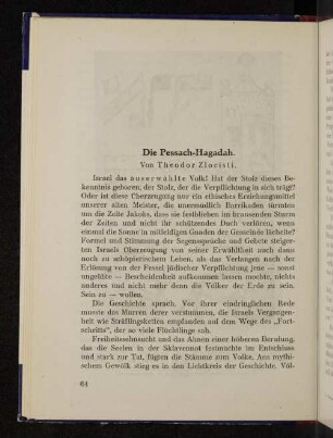 Die Pessach-Hagadah.