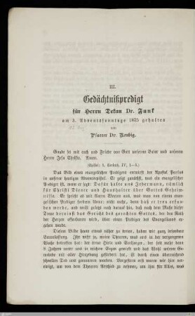 Gedächtnispredigt