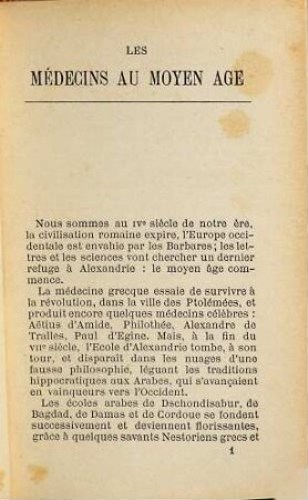 Le moyen âge médical
