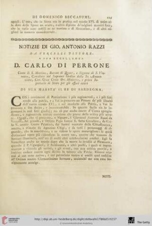 Notizie di Giovanni Antonio detto il sodoma da Vercelli