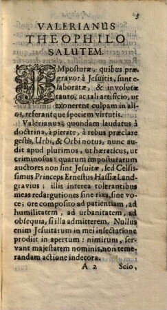 Apologia Valeriani Magni Contra Imposturas Jesuitarum. Ad majorem gloriam Dei