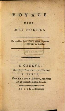 Voyages dans mes poches