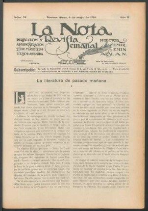La literatura de pasado mañana