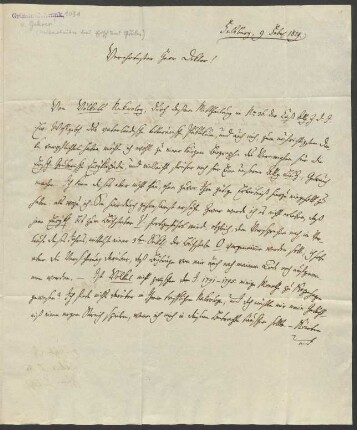 Brief an Jacob Grimm : 09.02.1829