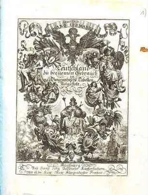 S. imperii Romano Germanici geographica descriptio : = Teutschland zu bequemen Gebrauch