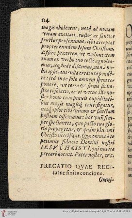 Precatio quae recitatur finita concione