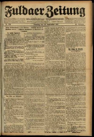 Ausgabe vom Dienstag, den 25. September 1917.