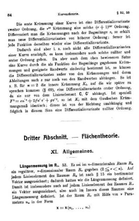 XI. Allgemeines.