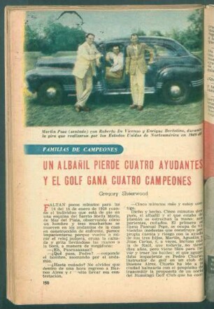 Un albañil pierde cuatro ayudantes y el golf gana cuatro campeones : Familias de campeones