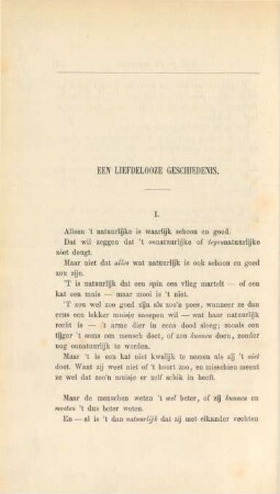 Een liefdelooze geschiedenis