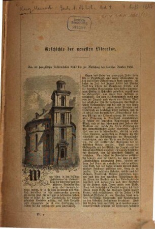 Geschichte der deutschen Literatur : mit ausgewählten Stücken aus den Werken der vorzüglichsten Schriftsteller, 4