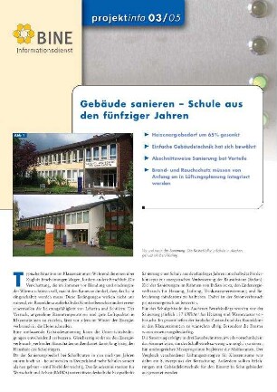 Gebäude sanieren - Schule aus den fünfziger Jahren.