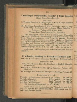 Lauenburger Dampfschiffe, Theodor & Hugo Basedow