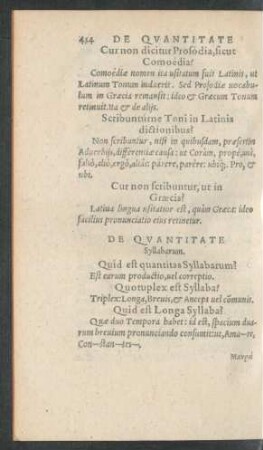 De Quantitate Syllabarum.