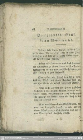 Vierzehntes Stük. Feiner Florentinerlak