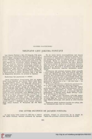 20: Nieznany list Jakuba Fontany