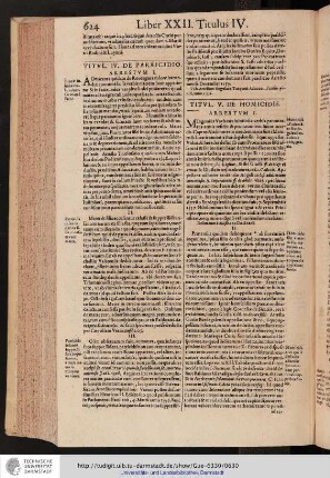 Liber XXII. Titulus V.