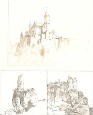 Lange, Ludwig; Lange - Archiv: V.3 Gotik (Burgen) - Ansichten, Perspektive