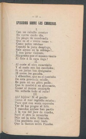 Episodios sobre las carreras