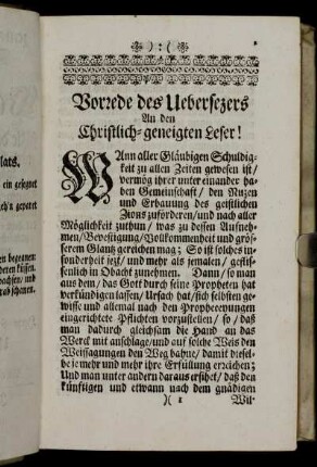 Vorrede des Uebersezers[...]